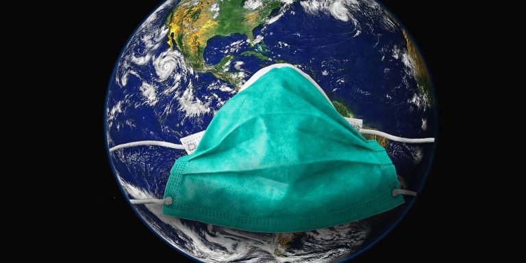 Die Welt trägt eine Maske