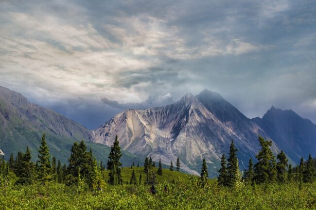 mountains, clouds, weather