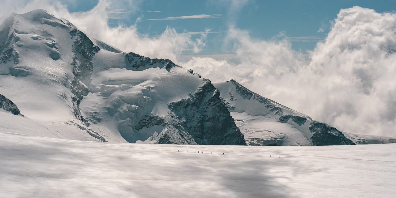 glacier, mountains, hike