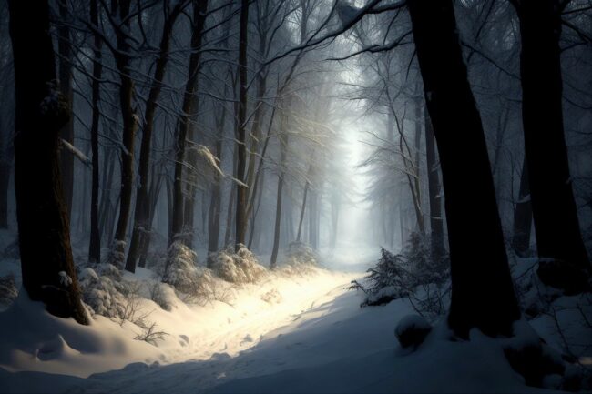 winter, forest, winter forest