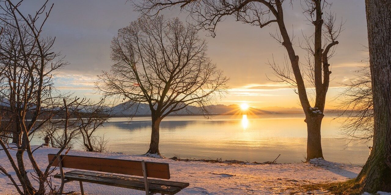 chiemsee lake, lake, sunset
