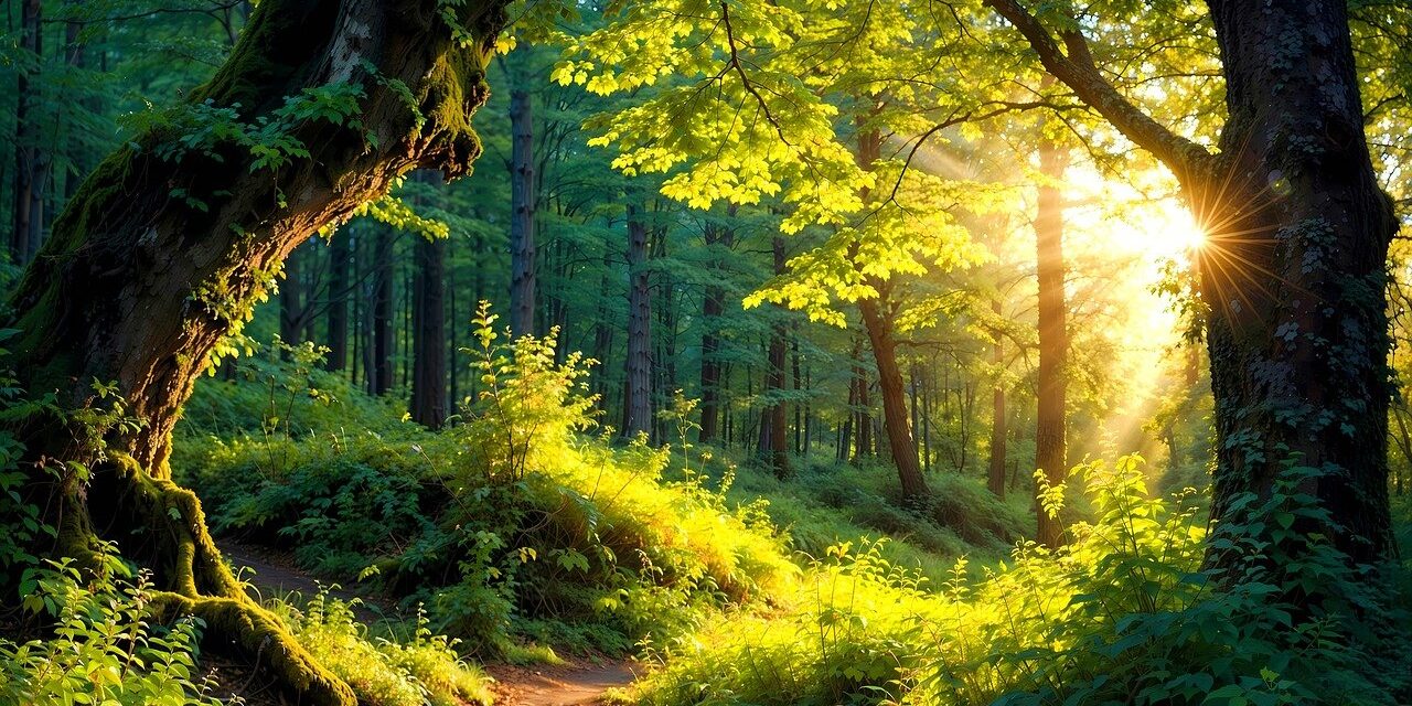 forest, trees, forest path