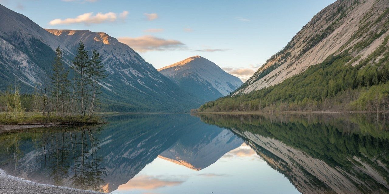 mountain, lake, landscape