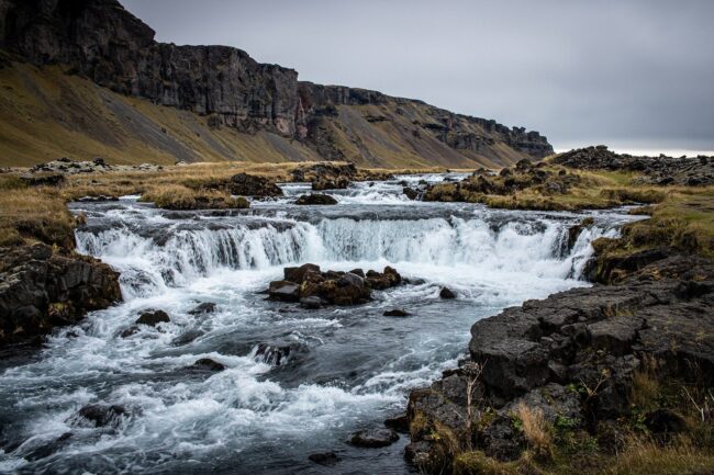 waterfall, river, stream
