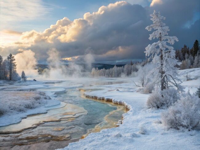 ai generated, river, winter