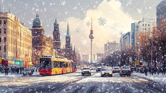 ai generated, cityscape, winter