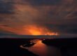 landscape, nature, river, sunset, darling, clouds, sun, reflection, darkness