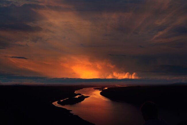 landscape, nature, river, sunset, darling, clouds, sun, reflection, darkness