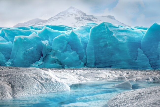 glacier, ice, winter, snow, mountain, thaw, water, landscape, nature