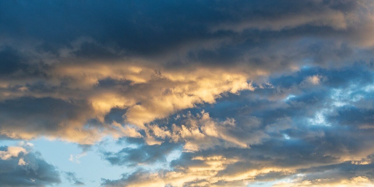 clouds, sunset, weather, time, lighting, orange, nature, blue