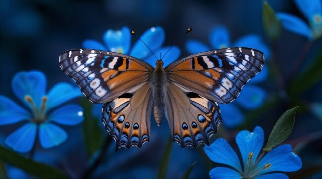 ai generated, butterfly, nature, insect, fauna, bloom, flower, summer, wing, garden