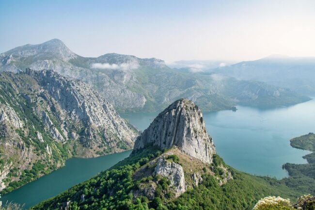 landscape, fog, mountain, hiking, riaño, spain, nature, forest
