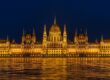 hungarian parliament building, parliament, budapest, hungary, architecture, nature, building, danube, city, at night, water, capital, in the evening, river, light