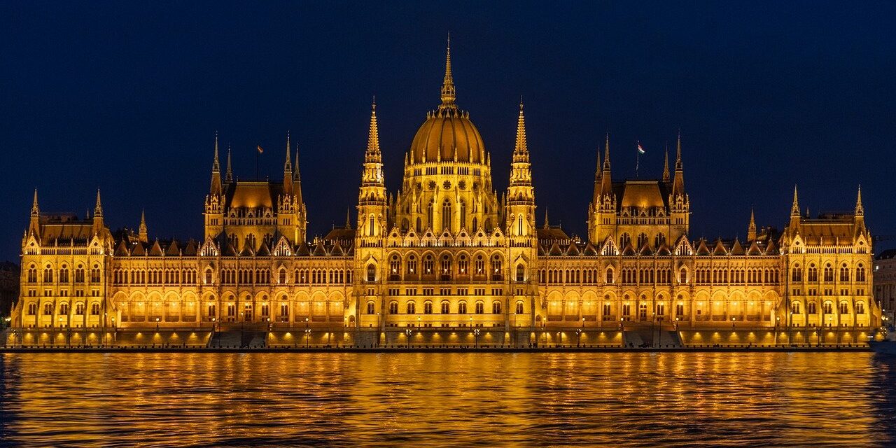 hungarian parliament building, parliament, budapest, hungary, architecture, nature, building, danube, city, at night, water, capital, in the evening, river, light