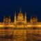 hungarian parliament building, parliament, budapest, hungary, architecture, nature, building, danube, city, at night, water, capital, in the evening, river, light