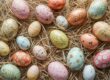 easter eggs, decoration, hand-painted, straw, spring, colorful, nature, traditional, holiday, celebration, craft, pattern design, beautiful, art, embellished, natural, hand-decorated, fantastic, artistic, aesthetic, creative