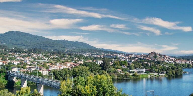 Photo by ELG21 nature, river, bridge, town, mountains, village, sky, forest, trees, galicia, european, border, cityscape, summer, tourism, europe, view, photography, year, clear, portuguese